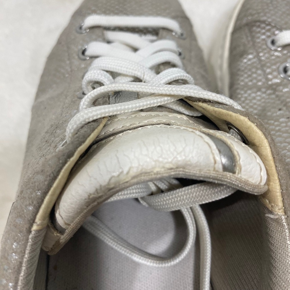 Geox Silver Snake Embossed Leather Fashion Sneakers Casual Shoes‎ Women's 9 - Picture 7 of 10